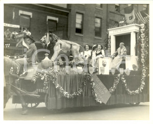 Fotografia d epoca originale 1937 PHILADELPHIA USA Carro allegorico Grande Convenzione FIGLI D ITALIA Foto 1