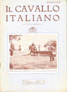 Giornale, rivista storica 1940 IL CAVALLO ITALIANO Rivista FISE Giuseppe CACCIANDRA su Marte III 1