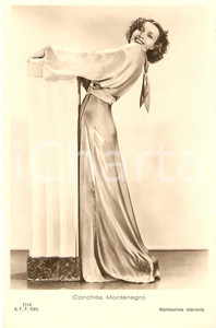 Cartolina originale da collezione 1934 CINEMA Actress Conchita MONTENEGRO Portrait *Cartolina FP NV 1