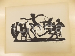 Stampa, bozzetto originale 1880 ca MONTEMERLO Novena 1879  Le ombre in concerto  Stampa 32x24 1