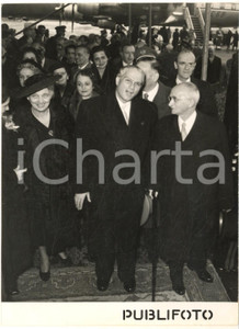 1955 ROMA CIAMPINO Luigi EINAUDI accoglie Camille CHAMOUN presidente del Libano 