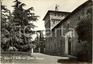 Cartolina originale da collezione 1955 ca GALLARATE VA La salita al castello VISCONTI a CRENNA Cartolina FG VG 1