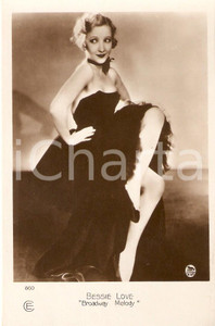 Cartolina originale da collezione 1929 BROADWAY MELODY Bessie LOVE nel film di Harry BEAUMONT *Cartolina FP NV 1