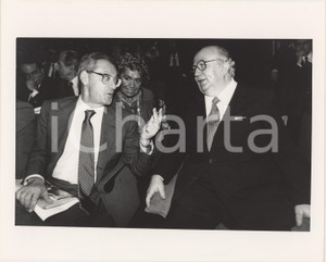 Fotografia d epoca originale 1985 ca CONFINDUSTRIA Onorina TOMASINBRION Cesare ROMITI Giovanni SPADOLINI 1