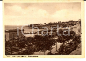 Cartolina originale da collezione 1940 ca TORRE ANNUNZIATA NA Veduta della Litoranea con bagni Cartolina FG VG 1