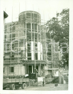 Fotografia d epoca originale 1938 MILANO PORTA NUOVA Lavori di costruzione palazzo GRUPPO D ANNUNZIO Foto 1