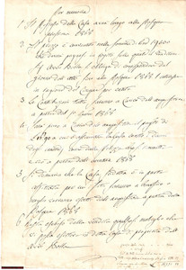 Documento originale, autentico 1867 BUSCA CN Avvocato BOLLA vende la sua casa  Bozza contratto 1