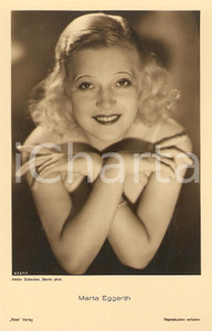 Cartolina originale da collezione 1930 ca CINEMA Actress Marta EGGERTH Portrait Cartolina FP NV 1