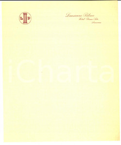 Oggetto da collezione cartaceo 1930 ca LOSANNA CH LAUSANNE PALACE Hotel BeauSite  Carta intestata 1