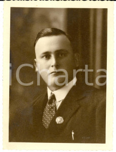 Fotografia d epoca originale 1936 TORINO Ritratto di giovane uomo Foto Dante MORONI 12x16 cm 1