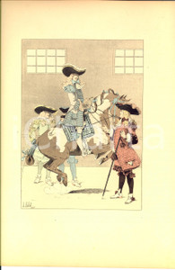 1890 L. VALLET Le chic à cheval - Un élève du marquis de NEWCASTLE *Litho 25x33