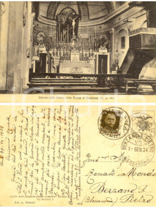 Autografo originale 1933 CUMIANA (TO) Chiesa della Verna *Cartolina don Vittorio BIANCIOTTO FP VG 1
