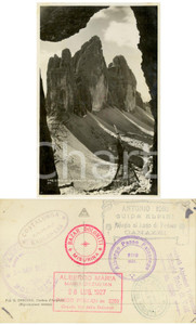 Cartolina originale da collezione 1927 BELLUNO Veduta delle TRE CIME di LAVAREDO dal monte PATERNO Cartolina NV 1