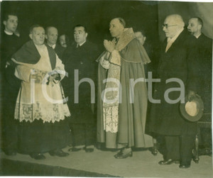 Fotografia d epoca originale 1935 MILANO Card. Ildefonso SCHUSTER benedice nuovo Liceo PARINI Fotografia 1