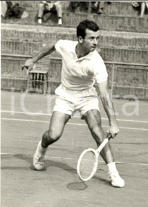 Fotografia d epoca originale 1980 ca FRANCIA TENNIS FranÃ§ois JAUFFRET durante un match Fotografia 1