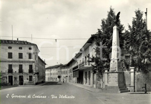 Cartolina originale da collezione 1965 CASARSA DELLA DELIZIA (PN) Via PLEBISCITO a SAN GIOVANNI *Cartolina FG VG 1