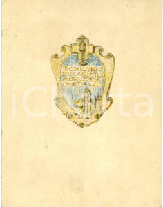Stampa, bozzetto originale 1929 CHIETI Congresso Eucaristico Abruzzese Bozzetto DISEGNATO A MANO 1
