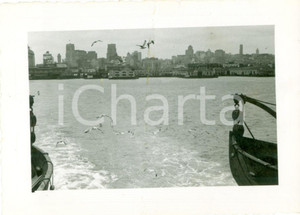 Fotografia d epoca originale 1937 NEW YORK USA Transatlantico ROMA entra in porto Fotografia 1