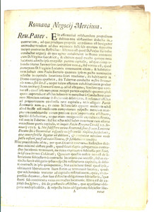 Documento originale, autentico 1720 ROMA Lite per locazione negozio con merci Paolo BARTOLO 1