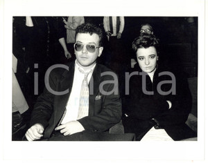 1987 SANREMO Enrico RUGGERI con la moglie Laura FERRATO *Foto VINTAGE 25x20 cm