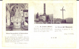 Cartolina originale da collezione 1915 ca MONTESCHENO VB La croce del MONCUCCO Animata con sacerdote FP NV 1