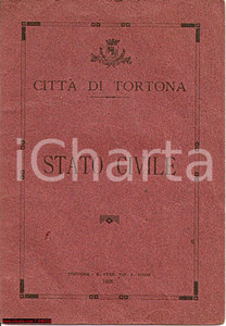 Documento originale, autentico 19251933 TORTONA Libretto stato civile Ermete FERLINI Luigia BALBI 1