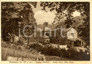 Cartolina originale da collezione 1947 VERNIO (PO) Chiesa della Badia di SANTA MARIA a MONTEPIANO *Cartolina FG VG 1