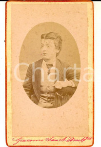 Fotografia d epoca originale 1870 ca VERONA Ritratto di Giacomo SANT AMBROGIO Foto CODOGNATO CDV 1