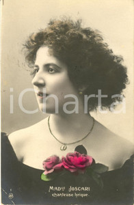Cartolina originale da collezione 1900 ca Fotografia di mademoiselle JOSCARI cantante lirica Cartolina FP VG 1