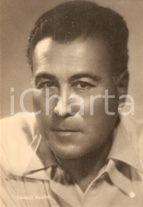 Cartolina originale da collezione 1940 ca CINEMA Attore Camillo PILOTTO Ritratto Fotografia seriale ASER 1