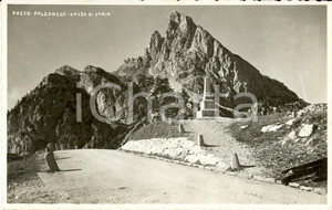 Cartolina originale da collezione 1930 ca PASSO FALZAREGO (BL) Veduta SASSO DI STRIA e monumento *Cartolina FP NV 1