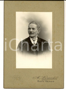 Fotografia d epoca originale 1910 ca BUSTO ARSIZIO VA Ritratto di anziano Fotografia PARACCHI 1