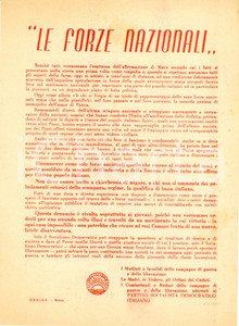 Materiale pubblicitario d’epoca 1952 ROMA Vecchi fascisti si presentano come nuovi salvatori PSDI vs MSI 1