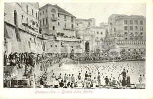 Cartolina originale da collezione 1902 CIVITAVECCHIA ROMA Festa di SANTA FERMINA  Gettito delle anitre ANIMATA 1