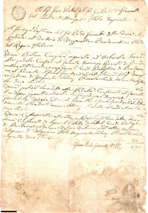 Documento originale, autentico 1800 ca PONTE DI MONZONE (MS) Terre G. Pietro GIANNETTI - Manoscritto 1