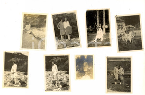 Fotografia d epoca originale 1927 CANAZEI TN Turiste in gita Lotto 8 fotografie VINTAGE 6x8 cm 1