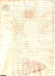 Manoscritto, lettera originale 1848 PENNE (PE) Vincenzo DELLE MONACHE paga in grano 1