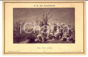 Fotografia d epoca originale 1890 ca C.E. DE BEAUMONT Suite d une armÃ©e Cartealbum nÂ°390 GOUPIL & Cie 1
