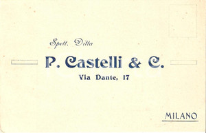 Oggetto da collezione cartaceo 1920 MILANO Ditta CASTELLI Macchine da scrivere ROYAL 1