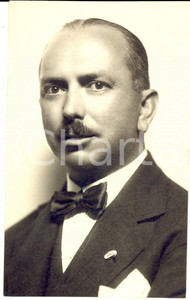 Fotografia d epoca originale 1930 ca MILANO Ritratto del politico Ernesto BELLONI Foto R. CAMINADA 8x13 cm 1