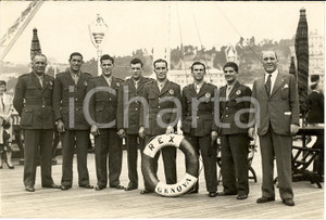 Fotografia d'epoca originale 1936 GENOVA Squadra italo-ungherese di Boxe su T/N REX 1