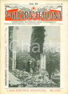 Giornale, rivista storica 1916 LA GUERRA ITALIANA WW1 Le bombe aeree degli ZEPPELIN Rivista ILLUSTRATA 1