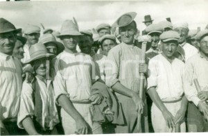 Fotografia d epoca originale 1933 CIRENAICA Coloni dalla PUGLIA per Ente Colonizzazione LIBIA Fotografia 1