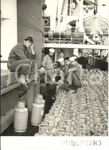 1957 NAPOLI Nave scuola "Giorgio Cini II" in partenza per l'Africa Occidentale