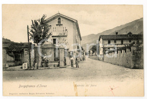 1900 ca BORGOFRANCO D'IVREA (TO) Entrata del paese *Cartolina postale FP ANIMATA  Cartolina postale d'epoca, non viaggiata.CONDIZIONI: FAIR (lieve macchia al margine inferiore)FORMATO: FP    originale e autentica 1