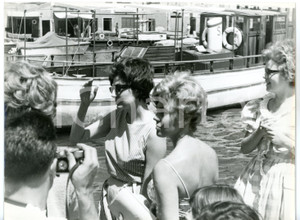 1961 PORTOFINO Principessa SORAYA in vacanza *Foto VINTAGE 24x18 cm