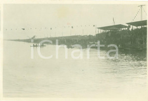 Fotografia d epoca originale 1931 MILANO Canottaggio Partenza delle imbarcazioni dall IDROSCALO Fotografia 1