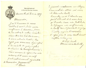 Autografo originale 1919 ANVERS Société Géographie Maurice DE COCK Autograph 1