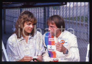 Fotografia d epoca originale 35mm vintage slide 1988 500 KM MONZA Jacques LAFFITE  Ritratto 1