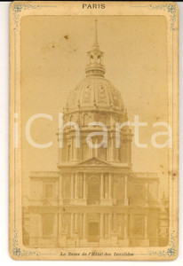 Fotografia d epoca originale 1880 ca PARIS DÃ´me de l Hotel des INVALIDES Fotografia VINTAGE 17x11 cm 1